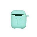 aglow Airpods ケース用 シリコンカバー カラビナ付き グリーン アイキューラボ AP-SL