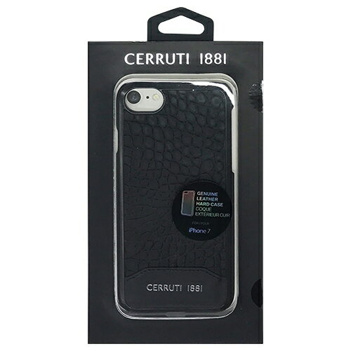【最大250円OFF！～5/27 2時】 【P2倍】 CERRUTI Crocodile Print Leather - Hard Case - Black CEHCP7MCBK
