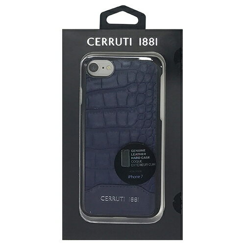 【P2倍】 CERRUTI Crocodile Print Leather - Hard Case - Navy CEHCP7MCNA