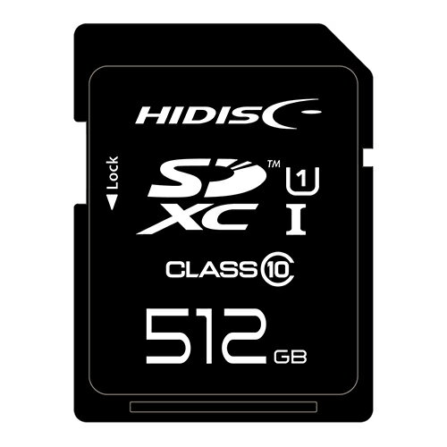 【500円OFFクーポン有】 HIDISC 超高速SDXCカード 512GB UHS-I Class10 U3/V30対応 HDSDX512GCL10UIJP3