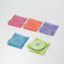 Blu-ray/DVD/CDケース (スリム/PS/1枚収納) 10パック 5色アソート エレコム CCD-JSCS10ASO(2)