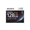 SONY 録画用ブルーレイディスク BD-R XL 128GB、3枚パック ホワイト3BNR4VAPS4ソニー 3BNR4VAPS4 録画用ブルーレイディスク BD-R XL 128GB、3枚パック ホワイト ●大画面テレビの拡大により見込まれる、高画質保存ニーズに対応 BD-R最大容量128GB ●4層 128GB 地上デジタル920分 ●BSデジタル660分フォーマット:1回録画用 BD-R XL 記憶容量:128GB 倍速:4倍速 枚数:3枚 ケース:5mmケース インクジェットプリンター対応:対応 色:ホワイトレーベル　