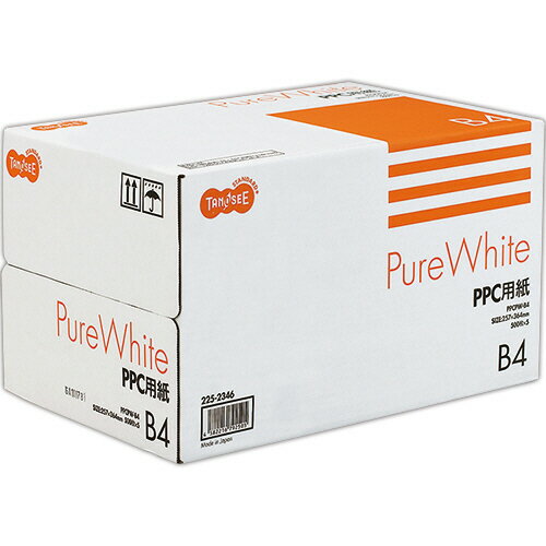 【P2倍】 TANOSEE　PPC用紙　Pure　White　B4　1箱（2500枚：500枚×5冊）