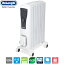 オイルヒーター デロンギ DeLonghi RHJ65L0712 ユニカルド オイルヒーター 1200W 8〜10畳 キャスター付き 組立不要 ピュアホワイト+ブラック