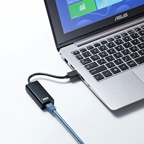 サンワサプライ USB3.2-LAN変換アダプタ(ブラック) USB-CVLAN1BKN b-surprise2-10083186 Bサプライズ 楽天市場店 サンプル画像2
