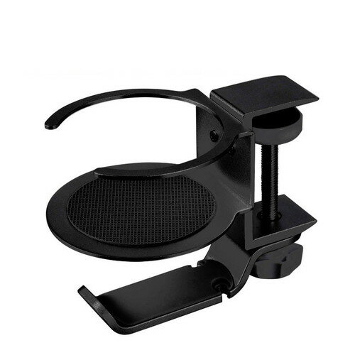 Hooks - JTT アルミデスクフック&カップホルダー ブラック ALDESKCUP-BK 父の日 ギフト 2026 贈り物 プレゼント 母 父 ペアギフト