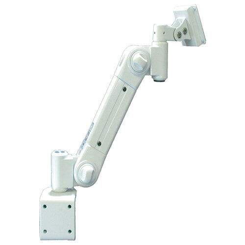 スタンダードアーム　クランプ固定　低荷重低耐荷重2〜5kg、5関節のVESA75/VESA100規格対応の机に挟み込むクランプ式フレキシブルアーム。クランプ式なので、机を加工することなくつけたりはずしたりが容易にできます。独自構造の特殊バネ(米国特許取得)を使った関節により、なめらかな可動でお客様の好きな位置に無段階で静止します。組立マニュアル、組立工具、保証書あり。●【1個あたり】 ●サイズ 115(W)x500(D)x400(H) ●総重量 4.03kg ●耐荷重 4〜7.5kg ●色 アイボリー ●主材質 アルミダイカストおよび鋼材 ●C型クランプ固定式 ●RoHS対応品　