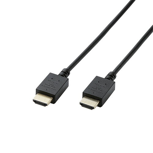 18Gbpsの高速伝送と高色域になった超高画質映像の伝送ができる、4K/Ultra HD対応のPremium HDMI cable規格認証済み“イーサネット対応Premium HDMIケーブル”。18Gbpsの高速伝送と高色域になった超高画質映像の伝送ができる、4K/Ultra HD対応のPremium HDMI cable規格認証済み“イーサネット対応Premium HDMIケーブル”。 すっきり配線できるスリムケーブル、干渉せずに接続できる小型コネクタを採用したスリムタイプ。 ●18Gbpsの高速伝送とノイズ耐性を高めたイーサネット対応Premium HDMIケーブルです。 ●4K/Ultra HDおよび3DフルHD対応のPremium HDMI cable規格認証済ケーブルです。 ●直径4.2mmのスリムケーブルを採用し、スッキリとキレイな配線が可能です。 ●接続機器の多いテレビ裏でも干渉せず接続できる小型コネクタを採用しています。 ●小形コネクタ採用により配線時の省スペース化が図れます。 ●4K(60P)に対応し、滑らかな高解像度映像を伝送することができます。 ●明暗差を活かした立体感のある映像を伝送することができるHDRに対応しています。 ●従来のBT.709に比べ、より広い色域をカバーしたBT.2020映像の伝送が可能です。 ●1本のケーブルで、映像信号と音声信号をデジタルのままで高速伝送するだけでなく、イーサネット信号の双方向通信を実現します。 ●100Mbpsのイーサネット通信を実現する、HEC(HDMIイーサネットチャンネル)に対応しています。 ●デジタル音声をテレビなどの表示機器からAVアンプなどの出力機器へ伝送できる、ARC(オーディオリターンチャンネル)に対応しています。 ●外部からのノイズ侵入を軽減する高周波ノイズ用シールドと、低周波ノイズ用シールドを組み合わせた3重シールド構造です。 ●ノイズを軽減させる効果のある金属シェルコネクタを採用しています。 ●サビなどに強く信号劣化を抑える金メッキプラグを採用しています。 ●EUの「RoHS指令(電気・電子機器に対する特定有害物質の使用制限)」に準拠(10物質)しています。 ●対応機種:HDMI(タイプA・19ピン)側:HDMI入力端子を持つ液晶テレビ、プラズマテレビ、プロジェクター等、HDMI(タイプA・19ピン)側:HDMI出力端子を持つAV機器、ゲーム機等 ●規格:Premium HDMI Cable認証取得済 ●コネクタ形状:HDMI(タイプA・19ピン) - HDMI(タイプA・19ピン) ●ケーブルタイプ:スリム ●伝送速度:18Gbps ●対応解像度:4K(60p)対応 ●シールド方法:3重シールド ●プラグメッキ仕様:金メッキ ●ケーブル長:1.0m ●ケーブル太さ:4.2mm ●カラー:ブラック
