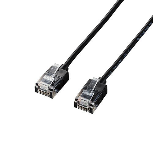 【500円OFFクーポン有】 【5個セット】エレコム LANケーブル/CAT6A/スーパースリム/5.0m/ブラック LD-GPASS/BK5X5