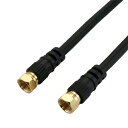 HORIC アンテナケーブル 0.5m ブラック 両側ネジ式コネクタ AC05-444BK(2)