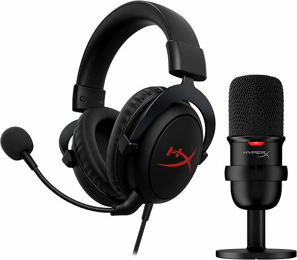  HyperX Streamer Starter Pack ゲーミングヘッドセット Cloud Core コンデンサーマイク Solo Cast セット HBNDL0001 ゲーミング ヘッドセット マイク