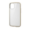 iPhone 12 mini ハイブリッドケース TOUGH SLIM LITE フレームカラー 硬度8H 耐衝撃 薄型 軽量 アイボリー PM-A20ATSLFCIV