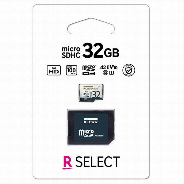  microSDカード 32GB 高速転送 V10 U1 A2 RMMTSDHC32M0014BK SDアダプタ付 microSDHC マイクロSD microSD Rakuten Mobile SELECT