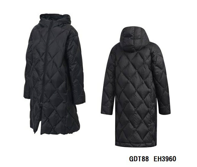 アディダス　レディス　　ロングダウンコートGDT88　EH3960■中綿本体：　ダックダウン80％・　　　　フェザー20％