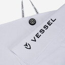 VESSEL Magnetic Golf Towel2023 ゴルフ用タオル マイクロファイバー ホワイト ブラック グレー