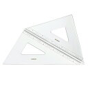 コンサイス 三角定規 セット 30cm 目盛り付 3mm厚 330TM 45度 60度 ものさし 文房具 事務用品 製図 concise