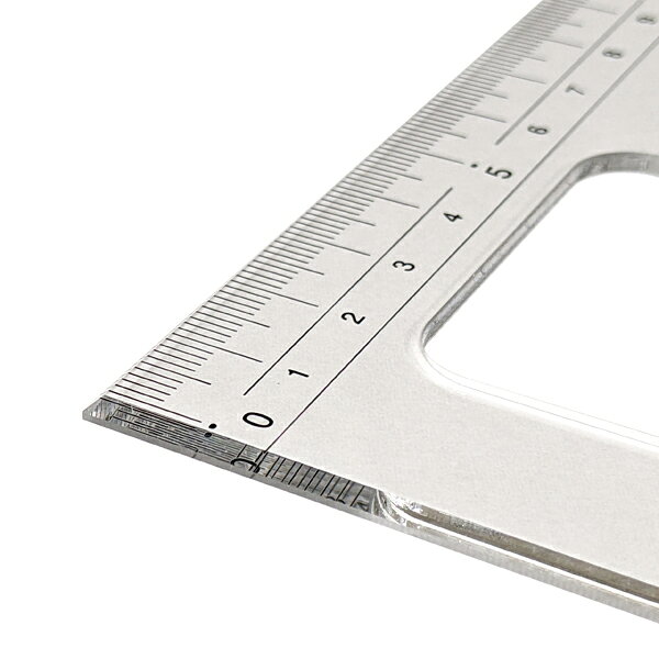 ブックカバー・文具専門店Bタウンのタケダ 三角定規セット 24cm 2mm厚 目盛付き 面取り 60度 45度 製図 定規 文具 学用品｜アングル3