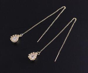 楽天美・ワールドひびき14金ピアス ゴールドフィルド／ティアドロップアメリカンピアス 14KGF 14金表面加工 ピアス 耳元 揺れる キラキラ ティァドロップ K14GOLDFILLEDタグ付き キュービックジルコニア