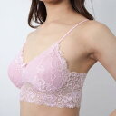 EVA 総レースソフトブラ RS712 (8色)ブラジャー 総レース 光沢 華やか ノンワイヤー フィット感 快適 着け心地 バックスタイル かぶりタイプ カップ取外し コットン 素材(4)