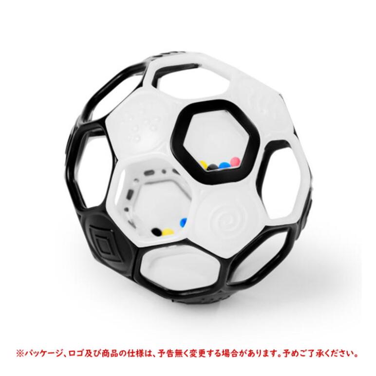 Kids2 oball 16907 オーボール サッカーラトルボール 黒×白 キッズツー オーボール あみあみ ガラガラ おもちゃ 男の子 女の子 赤ちゃん ベビー 0ヶ月 知育 長く遊べる お風呂 水遊び 出産祝い プチギフト お祝い 贈り物 室内遊び