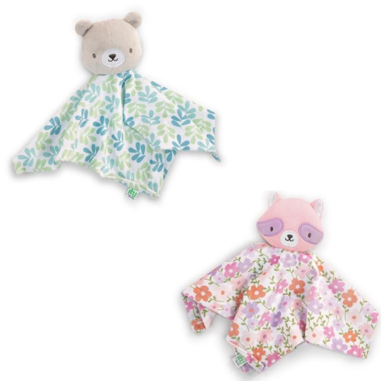 Kids2 ingenuity 16821‐16820 ブランケットぬいぐるみ（くま/たぬき） キッズツー インジェニュイティ 布製おもちゃ ベビートイ 赤ちゃん ベビー 0歳 布製玩具 知育玩具 出産祝い 室内 車内 お出かけ用 持ち運び簡単 プチギフト プレゼント 誕生日 お祝い 贈り物 クリスマスのサムネイル