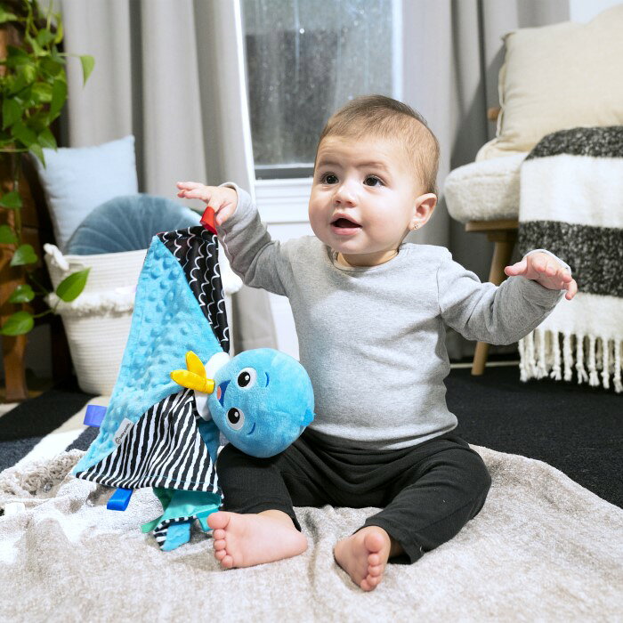 Kids2 Baby Einstein 12101 ブランケットぬいぐるみ・ミュージックたこ キッズツー ベビーアインシュタイン 布製おもちゃ 赤ちゃん ベビー 0ヶ月 知育玩具 教育 出産祝い 室内遊び ギフト プレゼント 誕生日 お祝い 贈り物 ブラックフライデー クリスマスの商品画像 2