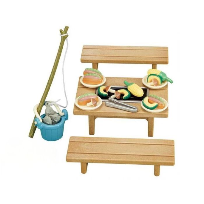 O シルバニアファミリー カ-615 ファミリーバーベキューセット 家具 エポック社 エポック シルバニア 3歳 女の子 男の子 ドール 人形 ..