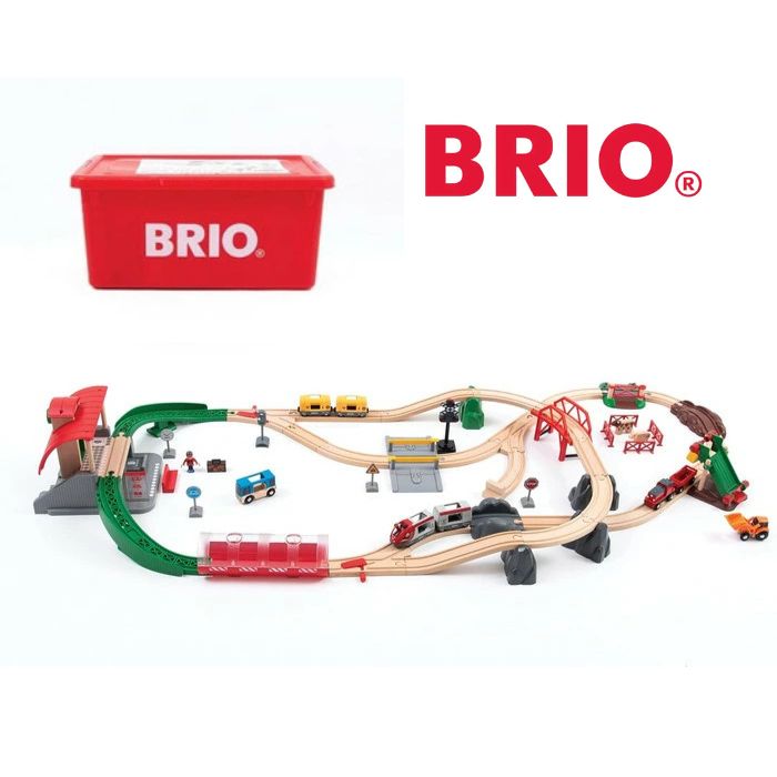 O BRIO 2025年クリスマス限定レールセット 専用プラスチックケース入り 69ピース ブリオ 80000-144 男の子 女の子 室内 遊び 知育 学習 ...