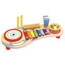 O Woody World 5in1 リズムパレット シンバル てっきん たいこ ギロ カスタネット 3歳 木製 木のおもちゃ 玩具 木 楽器 室内遊び ギフト プレゼント 誕生日 お祝い 贈り物 ブラックフライデー クリスマス