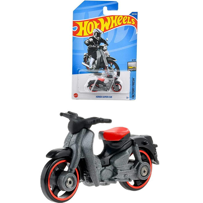 O ホットウィール (Hot Wheels) ベーシックカー ホンダ スーパーカブ HHF10 ブラック ミニ バイク おもちゃ 3歳以上 男の子 玩具 ギフト...