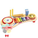 O Woody World 5in1 リズムパレット シンバル てっきん たいこ ギロ カスタネット 3歳 木製 木のおもちゃ 玩具 木 楽器 室内遊び ギフト...