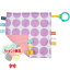 【クリアランスセール】Kids2 Bright Starts 12303 リトル・タギーズ（パープルドット）キッズツー ブライトスターツ ハンカチ タオル タグ 赤ちゃん ベビー 0ヶ月 布製玩具 知育玩具 出産祝い 室内遊び 車内 お出かけ用に ギフト プレゼント 誕生日 お祝い クリスマス