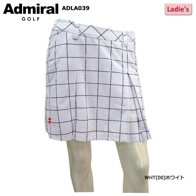 【春夏モデル】Admiral Golf (アドミラルゴルフ)レディース　グラフチェック　プリーツ　スカート（レディスウェア)インパンツ　縫込みタイプ　 ADLA039 【大特価!お買い得!!】 【B-ONE】