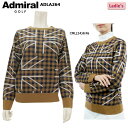 【バーゲン!30%OFF!!】 【秋冬モデル】 Admiral Golf (アドミラルゴルフ) ADLA264 ユニオンジャックチェッククルーネックニット(レデ...