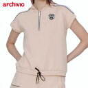 【バーゲン!30%OFF!!】 【2025年春夏モデル】 archivio (アルチビオ)セーラーカラー冷感プルオーバー (レディス)半袖シャツ ハーフジップ A459403 【B-ONE-Y】