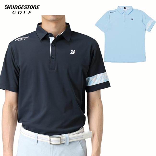 Rakuten - 【2026年春夏モデル】BRIDGESTONE GOLF ブリヂストンゴルフ IGM12A ゴルフウェア 【B-01】半袖シャツ (メンズ) 4WAY ストレッチ 接触冷感 UVカット さわやか 上品 紳士【B-ONE】