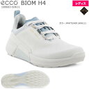 【2023年モデル】 ECCO エコー BIOM H4 LACE スパイクレスシューズ (レディスゴルフシューズ)　カラー：WHITE/AIR 108603-60611 ウィメンズ バイオムハイブリッド 【B-ONE】