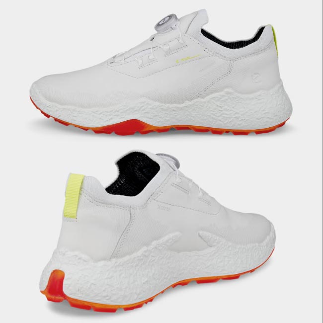 【2025年モデル】 ECCO エコー golf biom h5 hybrid women ウィメンズ レザーウォータープルーフゴルフシューズ スパイクレスシューズ (レディスゴルフシューズ)　カラー:ホワイト 115013-01007【B-ONE】