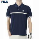 【春夏モデル】 FILA GOLF (フィラゴルフ)半袖シャツ (メンズ) 743-605(743605) 紳士 ゴルフウェア 吸汗速乾/UVカット カジュアル シンプル 無地 3L 大きいサイズ【B-ONE-Y】【大特価!お買い得!!】