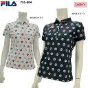 フィラ 【50%OFF 春夏モデル】FILA GOLF (フィラゴルフ) とび柄ドット 半袖ポロシャツ 751-604 (751604) ゴルフウェア 【大特価!お買い得!!】【B-ONE】