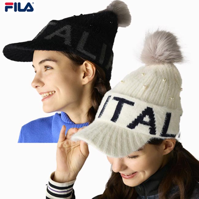 【秋冬モデル】FILA GOLF（フィラゴルフ) 794-907 (794907) レディース パール付きニットキャップ/帽子..