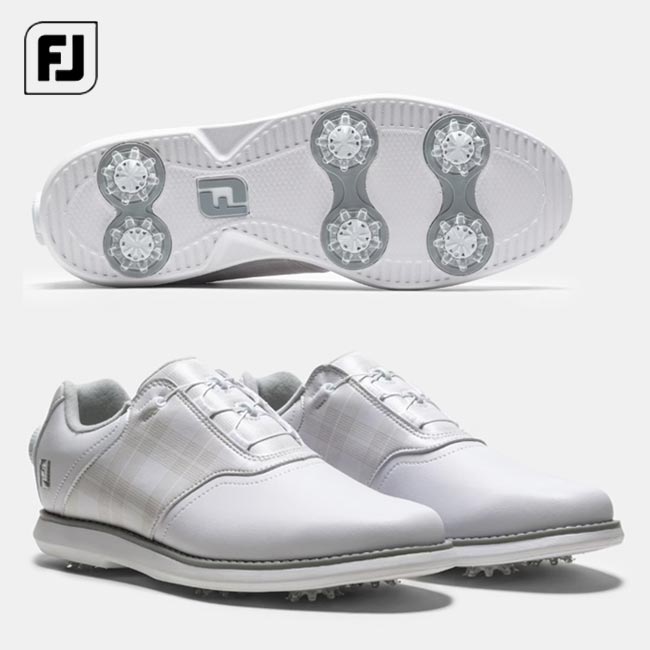 フットジョイ FOOTJOY ゴルフシューズ ソフトスパイク レディース WOMEN'S FJ トラディションズ スパイクレス ブルーチャー - FootJoy Japan