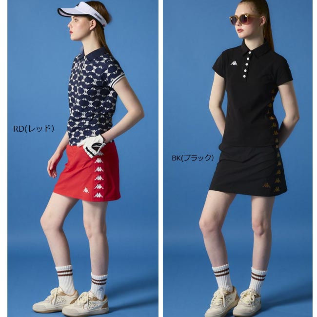 【バーゲン!30%OFF!!】【2025年春夏モデル】 Kappa カッパ AUTHENTIC ゴルフ ミニスカート (レディース) 625-303 (625303) 婦人 女性用 ゴルフウェア シンプル 吸汗速乾 UVカット 接触冷感 おしゃれ【B-ONE】