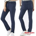 【大特価!お買い得!!】【秋冬モデル】marie claire SPORT(マリクレールスポーツ)ストレッチパンツ (レディス) 733-304 (733304) ロングパンツ 10分丈 裏起毛【B-ONE】