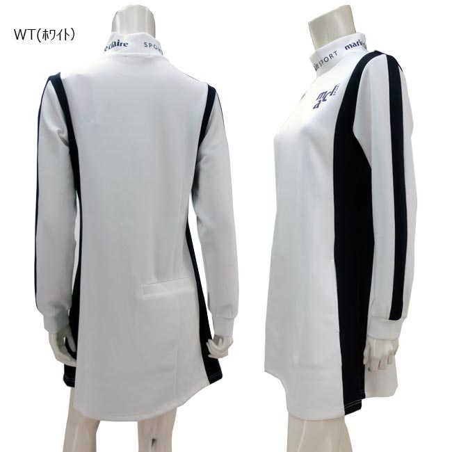 【お買い得コーナー!】【秋冬モデル】marie claire（マリクレール）レディース 長袖ジャージワンピース ゴルフウェア ストレッチ 保温(レディス) 733-430(733430) スポーティ おしゃれ シンプル【大特価!お買い得!!】【B-ONE-Y】