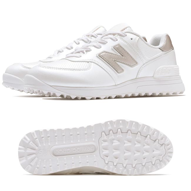 Rakuten - ニューバランス ゴルフ シューズ WG574A4 レディス スパイクレスシューズ カラー:WHITE with PINK SALT ウィズ2E new balance Golf 574 v4 Women レディースモデル 幅2E 【2026年モデル】【B-ONE-Y】
