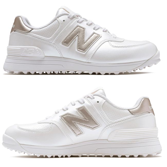 ニューバランス ゴルフ シューズ WG574A4 レディス スパイクレスシューズ カラー:WHITE with PINK SALT ウィズ2E new balance Golf 574 v4 Women レディースモデル 幅2E 【2026年モデル】【B-ONE-Y】
