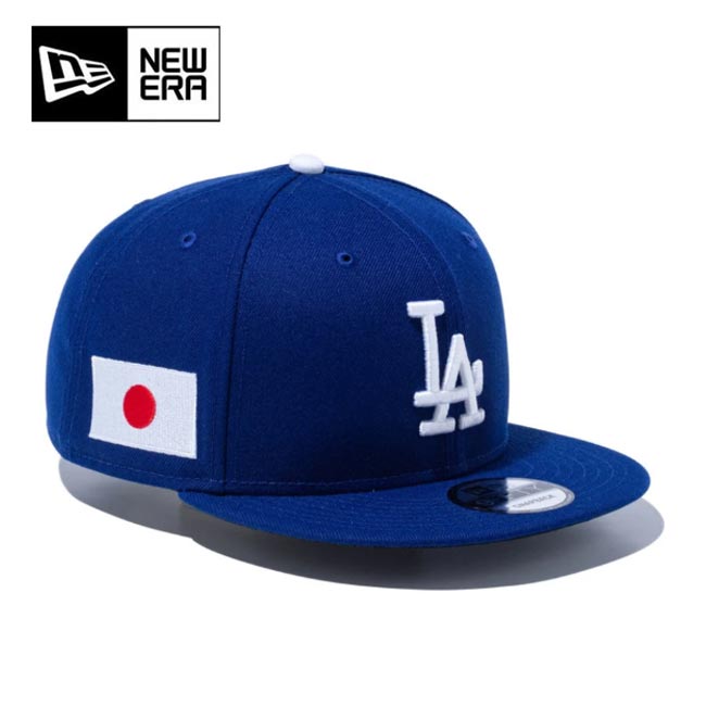 Italy （Clubs） - NEW ERA(ニューエラ)　キャップ 14517902 9FIFTY MLB Japan Flag ボストン・ロサンゼルス・ドジャース ダークロイヤル キャップ 帽子 ユニセックス サイズ調整可 【B-ONE-Y】