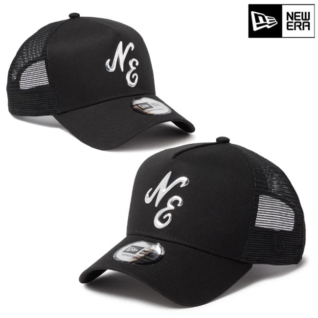 Rakuten - NEW ERA (ニューエラ) キャップ 14744934 9FORTY A-Frame トラッカー クラシックロゴ TPUロゴ ブラック 帽子 キャップ ユニセックス ワンサイズ(調整可）メッシュキャップ スポーティ シンプル 黒 【B-ONE-Y】