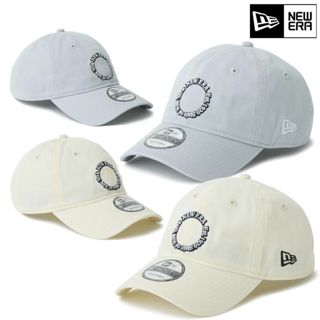 乐天商城 - NEW ERA (ニューエラ) キャップ 14745123,14745124 9TWENTY Circle Logo スノーグレー クロームホワイト 帽子 キャップ ユニセックス M/L(調整可） 【B-ONE-Y】